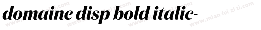 domaine disp bold italic字体转换